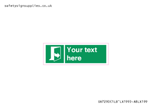 Custom sign safe condition door opens pulling left hand side